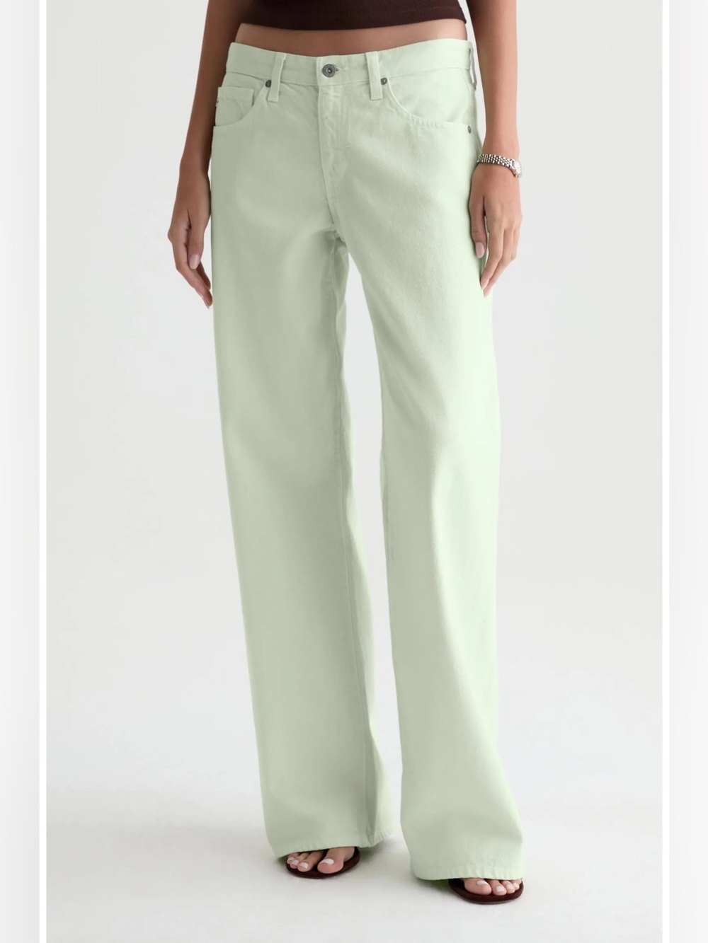 Ag Adriano Goldschmied Low Rise Wide Leg jeans Color :Summer Vine size 24